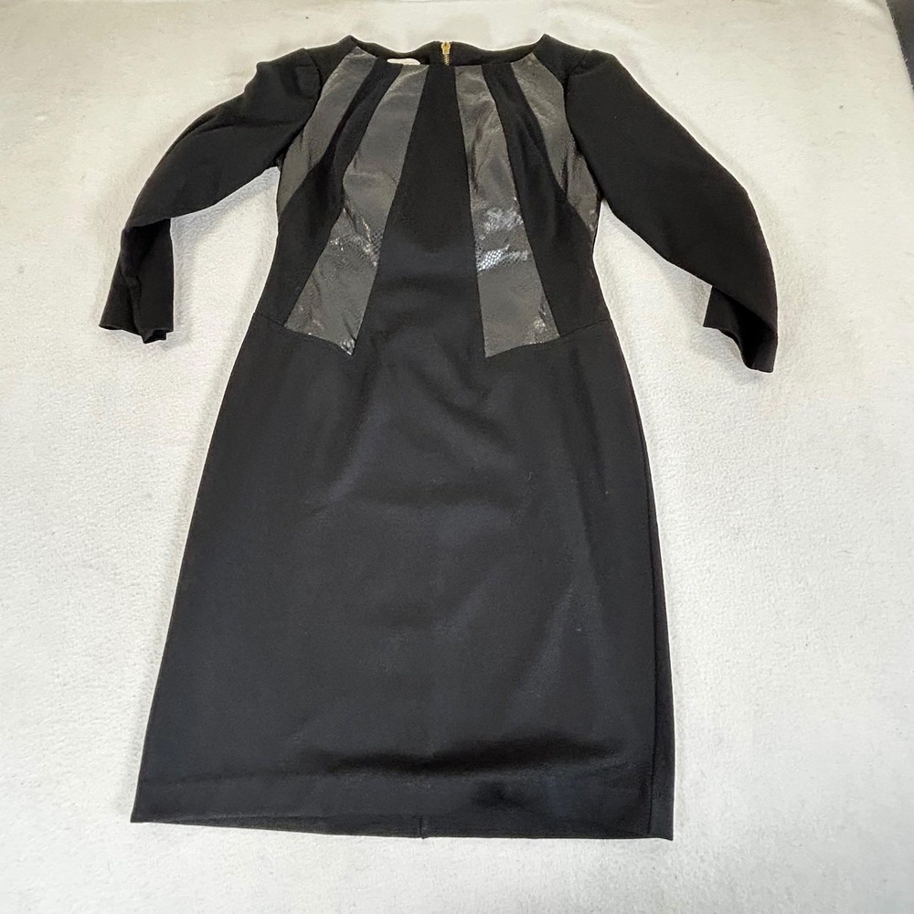 Madison Sheath Dress Womens 4 Black Goth Professional Chic Edgy Evening Workwear